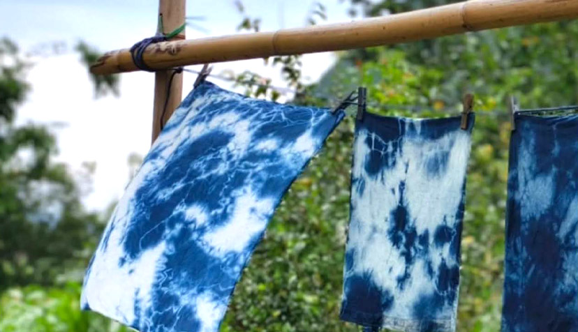 Tie and dye - Phase de séchage