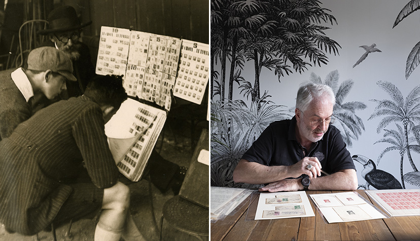 Deux photos : collectionneurs d'hier et d'aujourd'hui