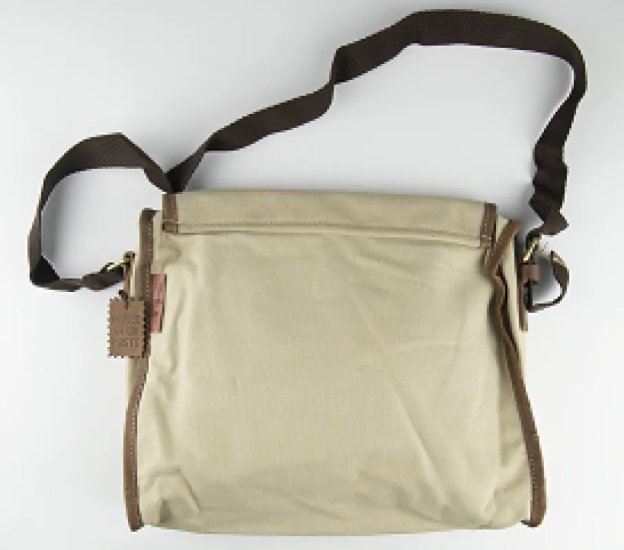 Vue 2 – Besace petit modèle beige