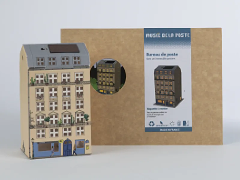 Vue 1 – Veilleuse solaire Bureau de poste en ville